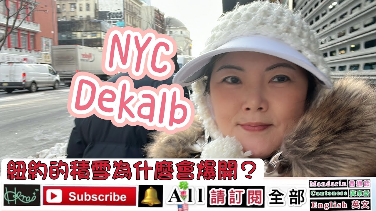 NYC[Dekalb]紐約的積雪為什麼會爆開？Venus Yan A 2/13/2026(🇺🇸,F)