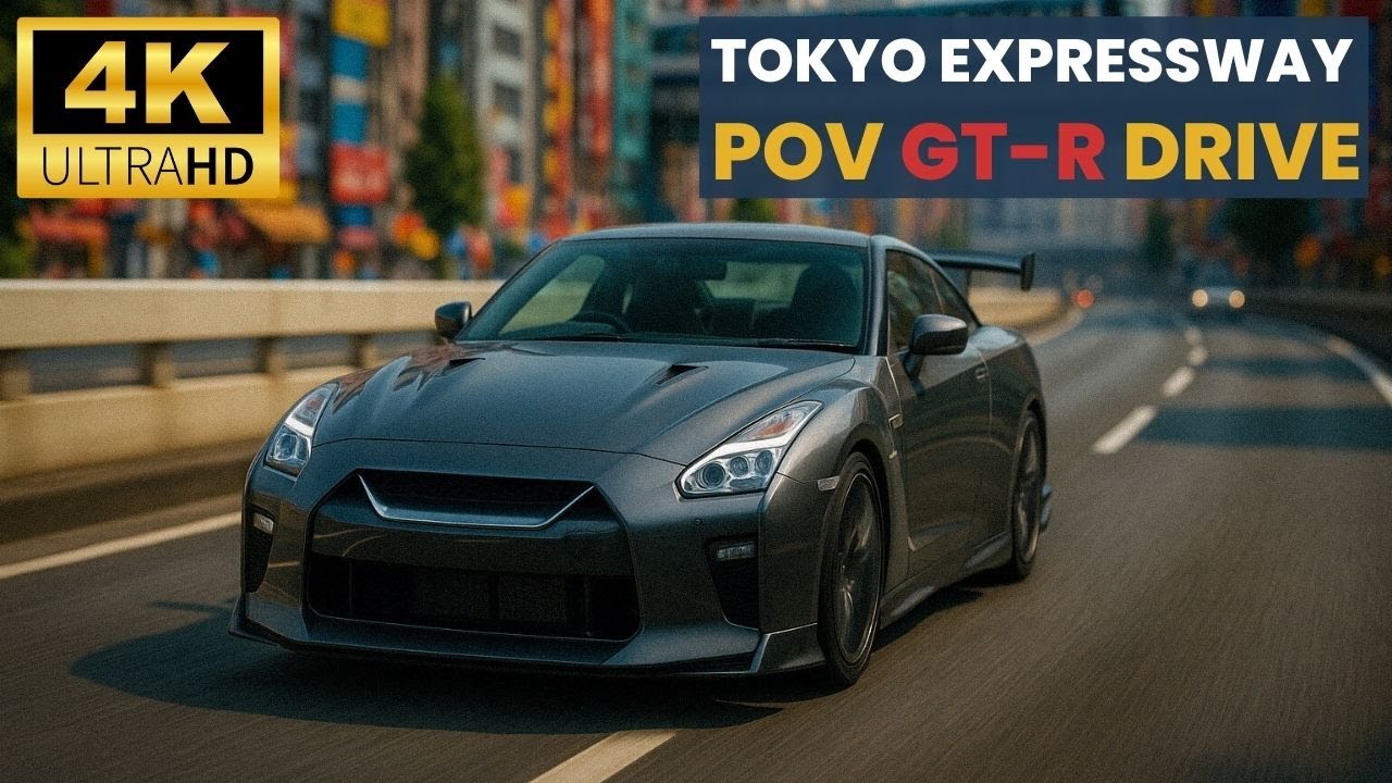 R35 GT-RPOV Drive in Japan | Daikoku Spercar Meet 🏎️. Pure Car ASMR | No Music | No Voice | 4K HDR