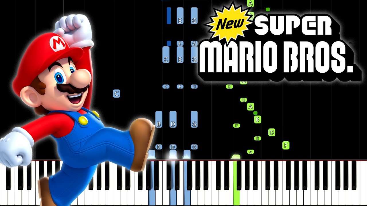Athletic Theme - New Super Mario Bros. (Piano Tutorial) [Synthesia]