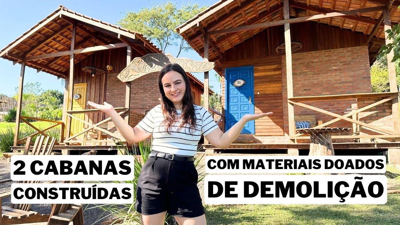 Tour na CABANA com materiais reaproveitados de demolição | 16 m² (4x4 metros)