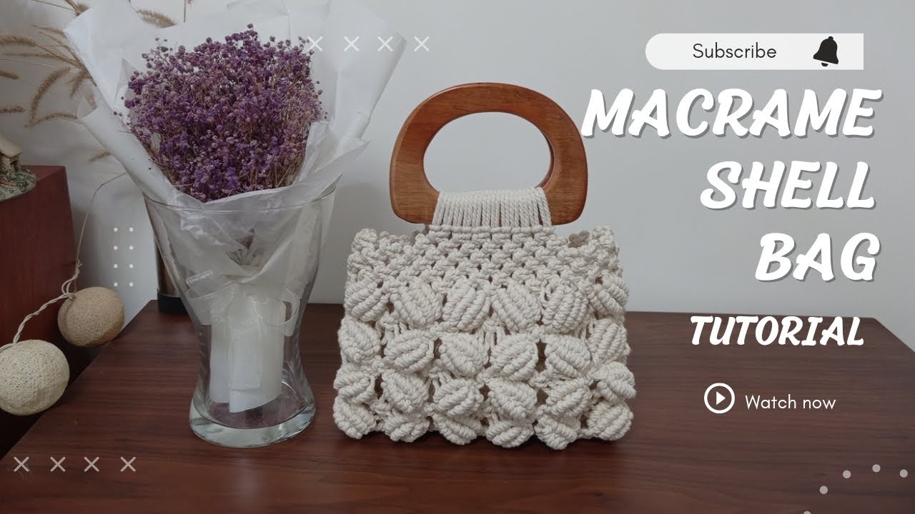 DIY | EASY TUTORIAL MACRAME SHELL BAG #2 | TUTORIAL MUDAH TAS MACRAME MOTIF KERANG