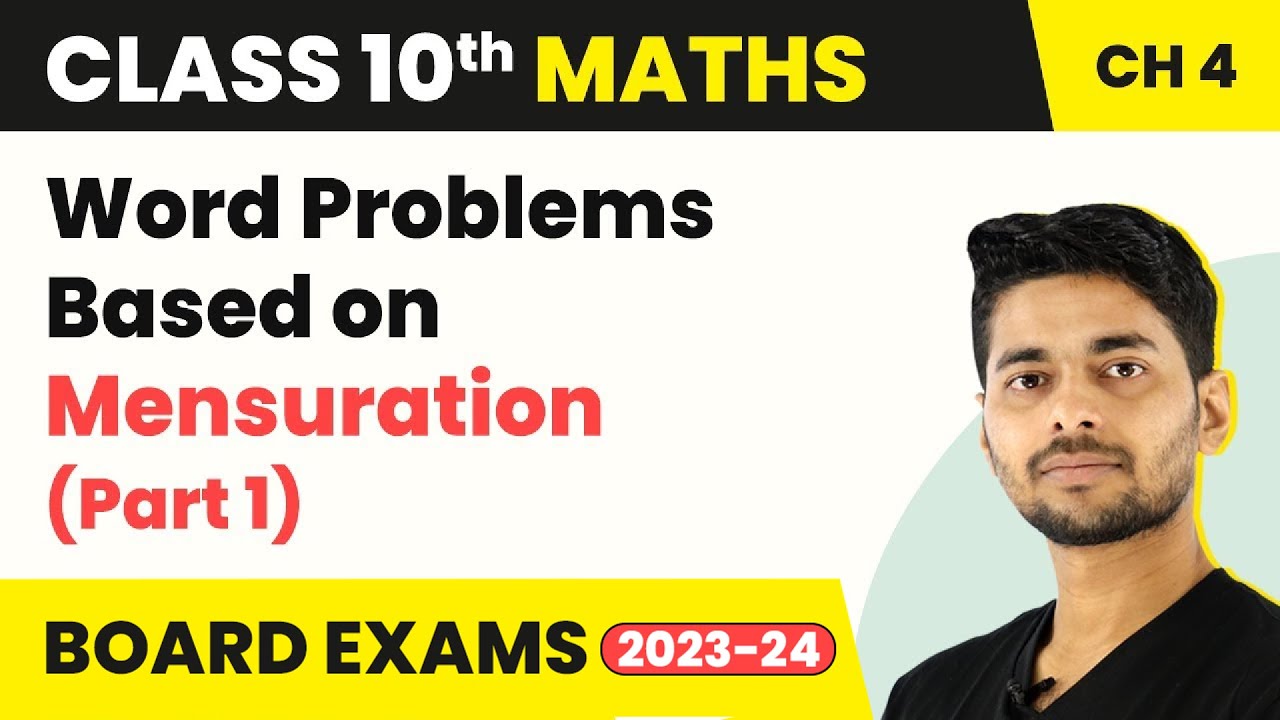 Word Problems Based on Mensuration (Part 1) - Quadratic Equations  | Class 10 Maths Ch 4 2022-23