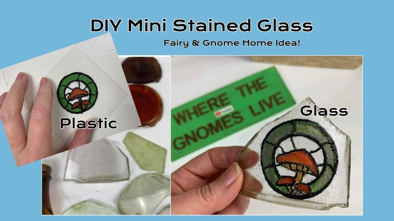 Miniature Stained Glass Window Using Acrylic Paint On Glass or Plastic