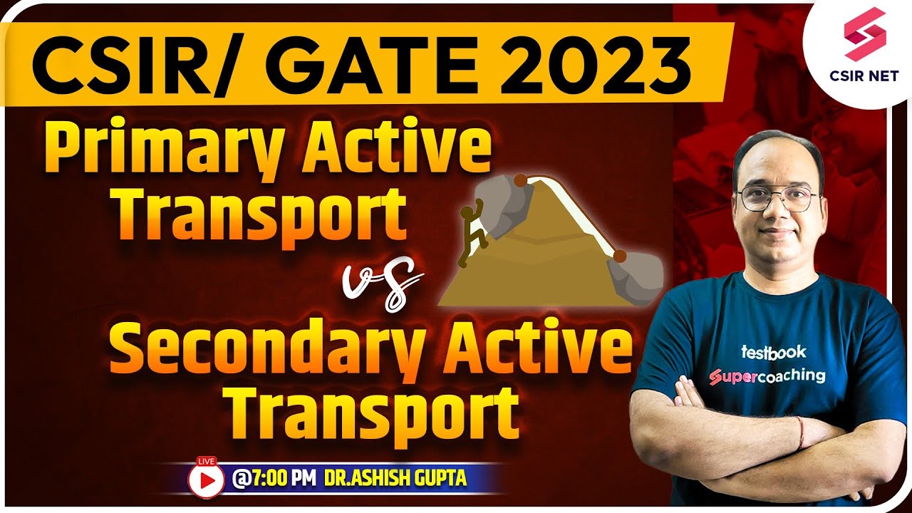 CSIR/ GATE 2023  | Primary Active Transport vs Secondary Active Transport | Dr.Ashish Gupta