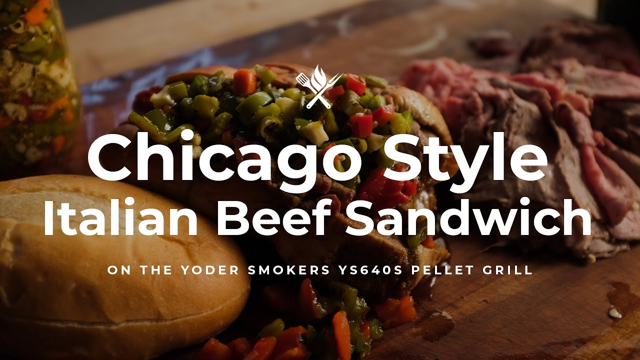 Chicago Italian Beef Sandwich Dipped in Rich Beef Jus