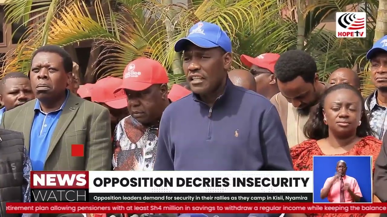 Opposition leaders demand for security in their rallies as they camp in Kisii, Nyamira