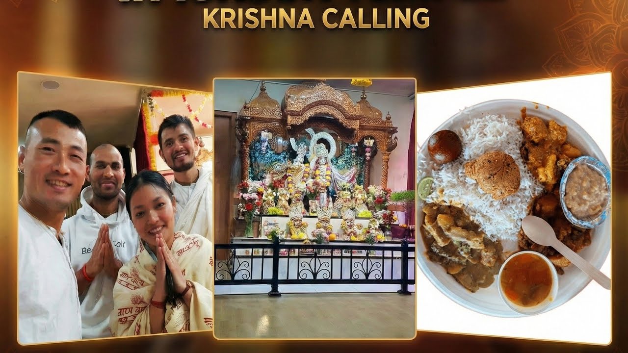 My Peaceful Day at ISKCON Temple | Prasadam, Kirtan & Krishna Vibes
