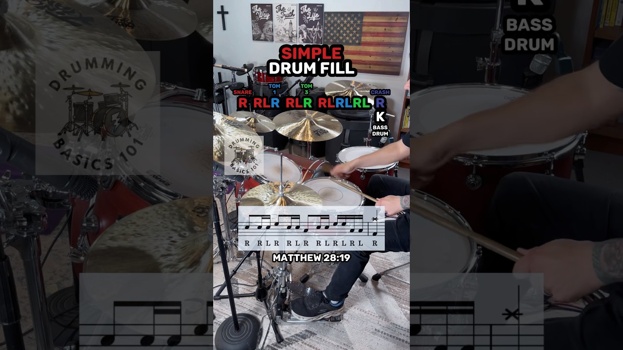 Learn This Beginner Drum Fill in 1 Minute 🥁