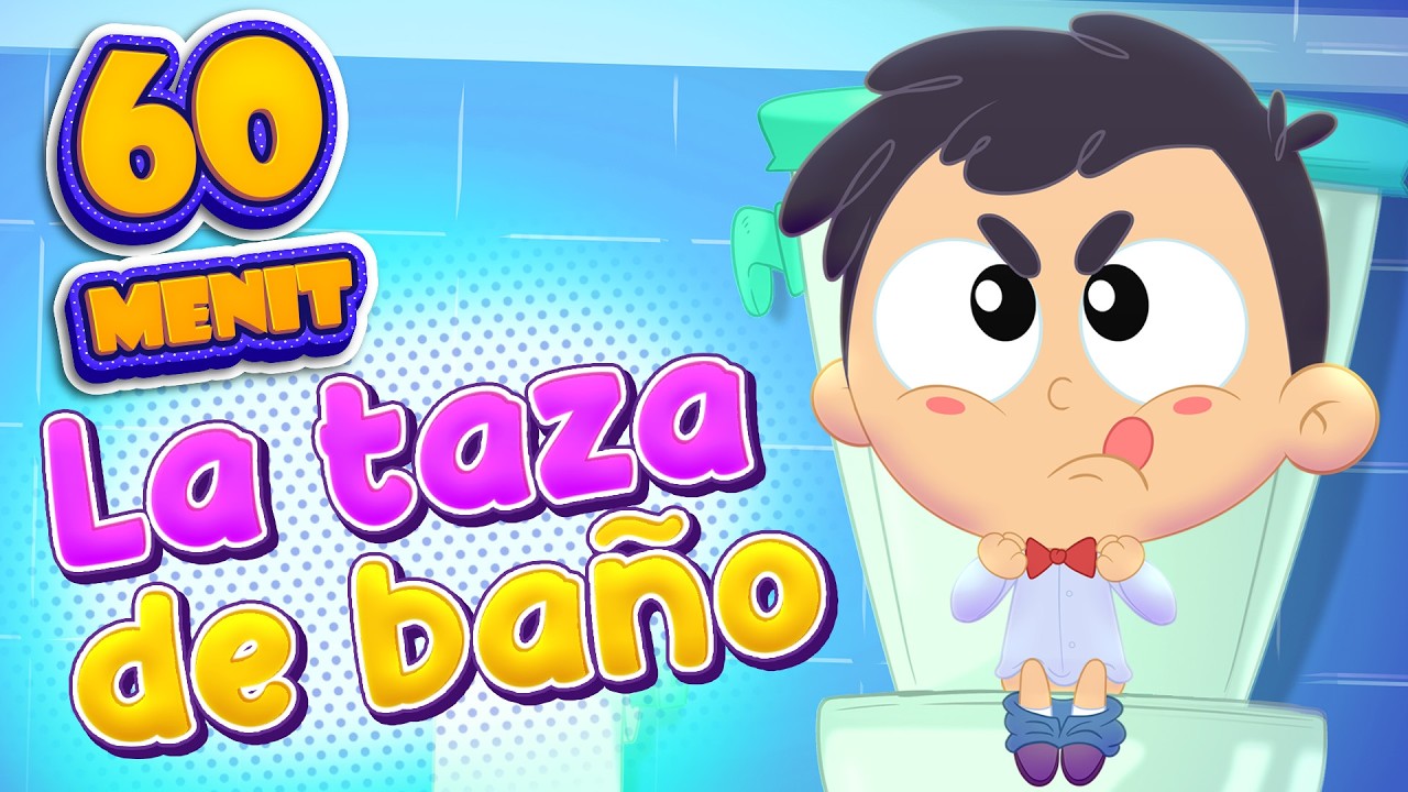 La taza de baño  y las mejores canciones infantiles - Super kids Spanish