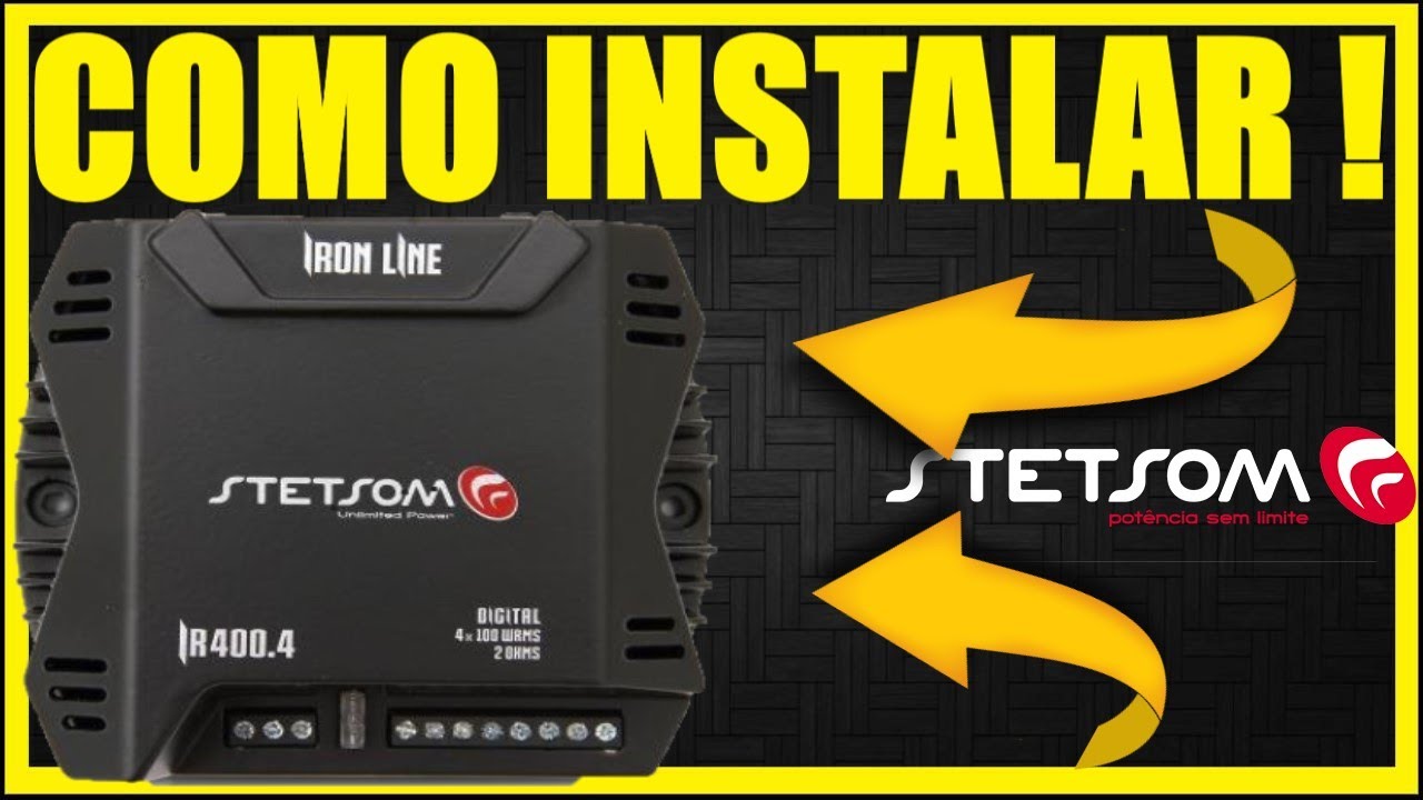 Como Instalar STETSOM Iron Line IR 400 4 400w rms #ALANROD
