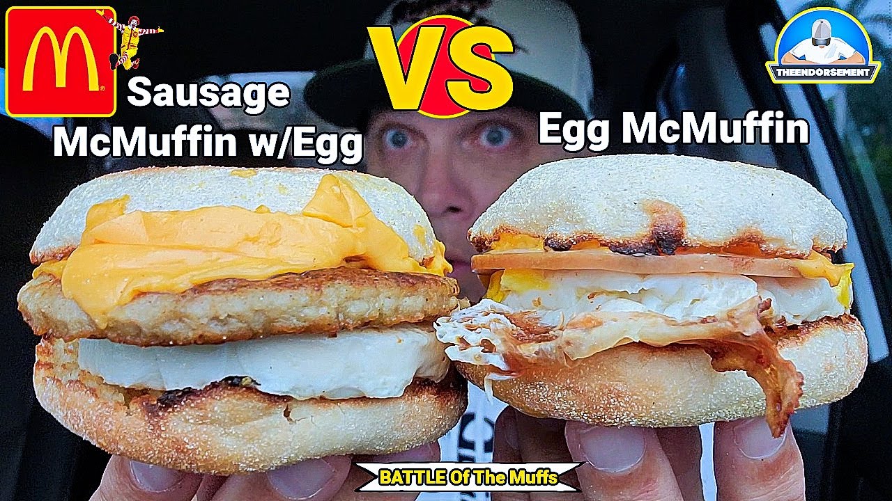 McDonald's® Egg McMuffin VS Sausage McMuffin w/Egg! 🤡🐖🍳 | theendorsement