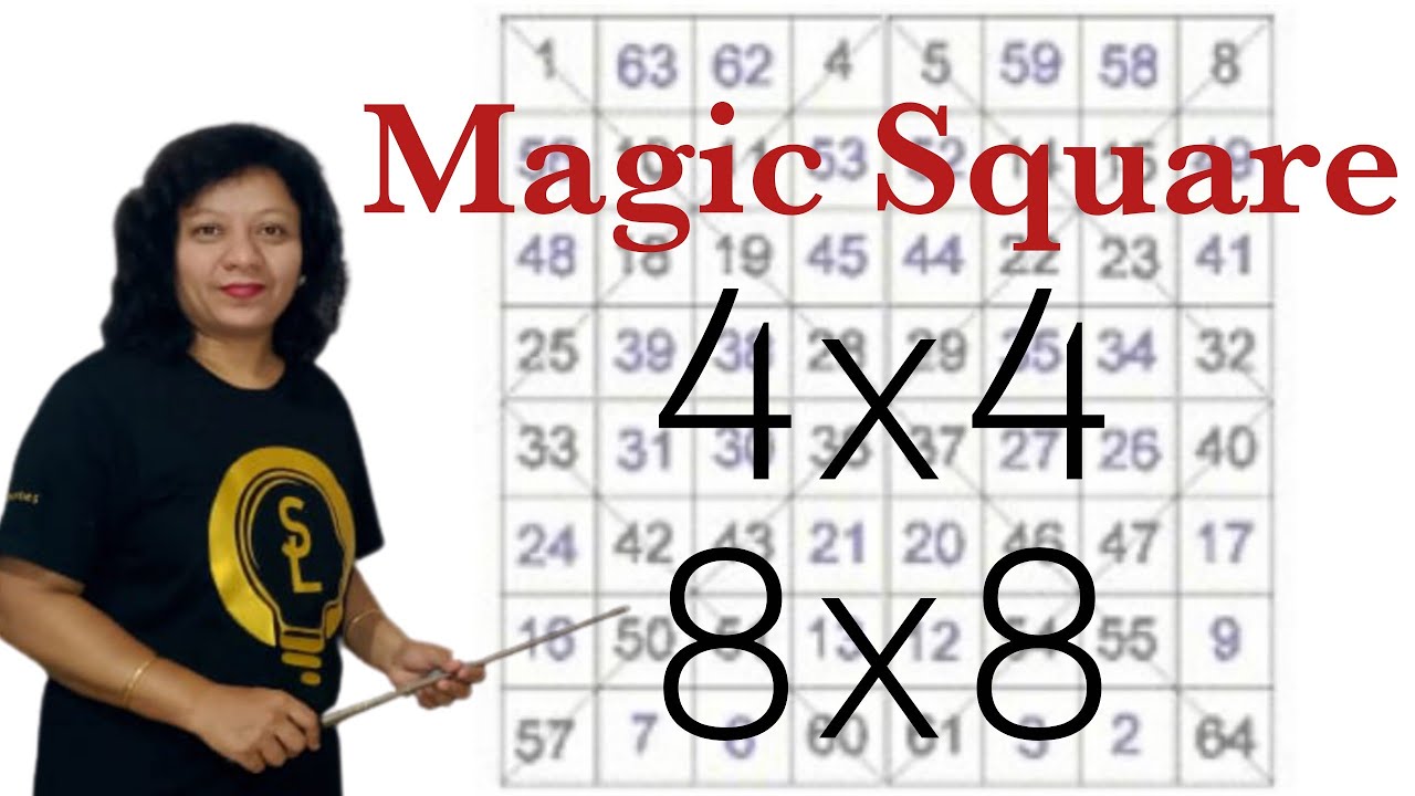 4x4,8x8 Magic Square Trick || How to make Even Magic Square || Have fun with Magic || Magic in Maths