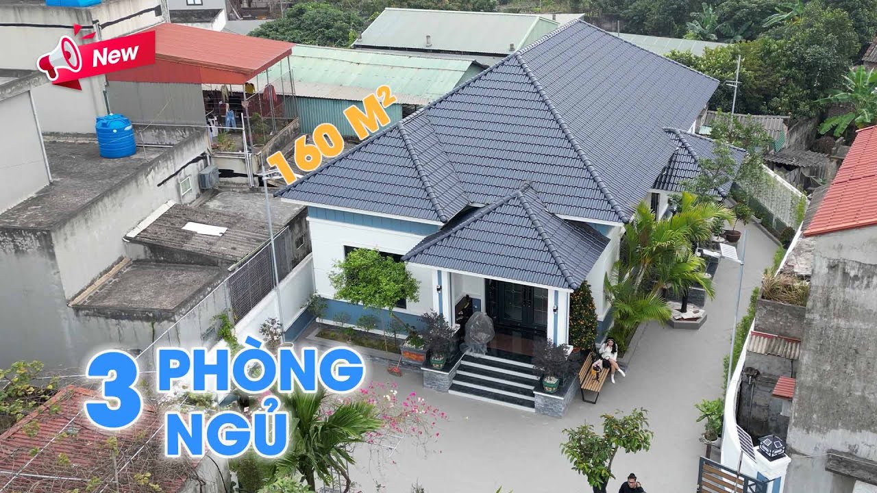Mẫu nhà mái nhật 1 tầng với diện tích 160m2 được gia chủ bố trí công năng nội thất vô cùng tỉ mỉ