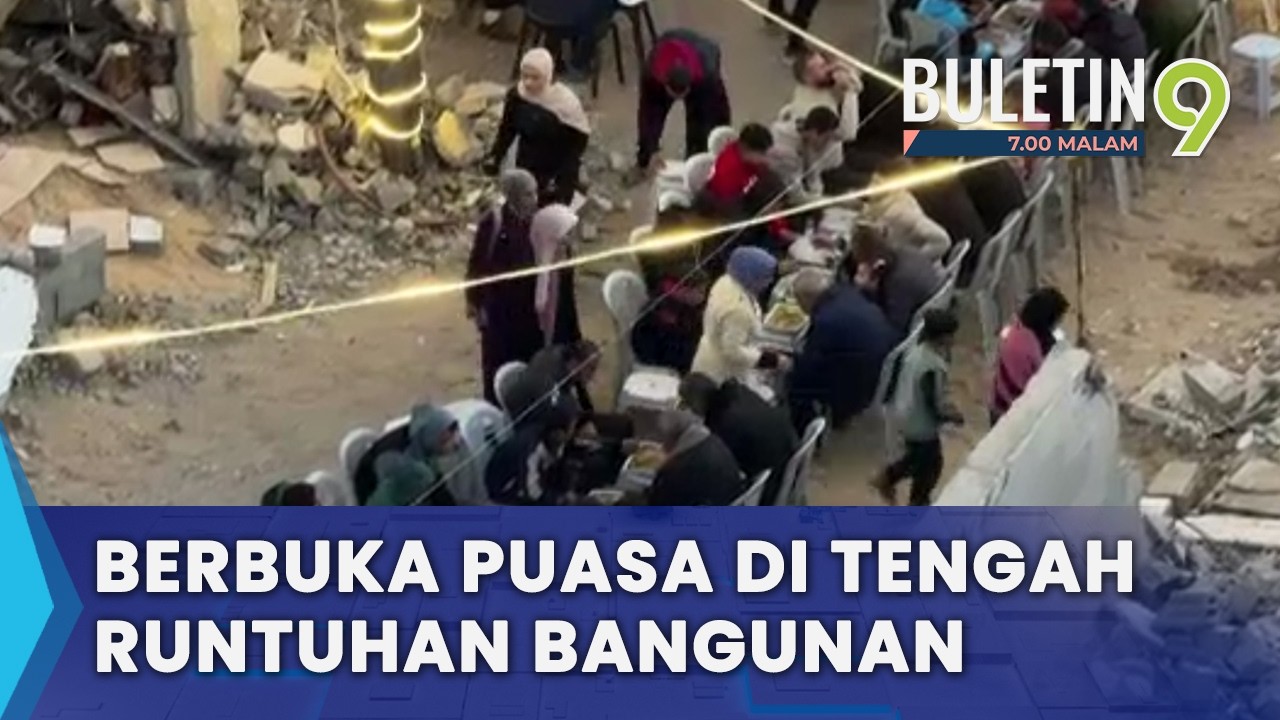 Penduduk Palestin Berbuka Puasa Di Tengah Runtuhan Di Gaza (B9)