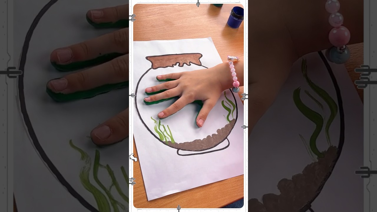 🎨 HANDPRINT FISH &mdash; SO EASY & CUTE! #shorts #kidsvideo