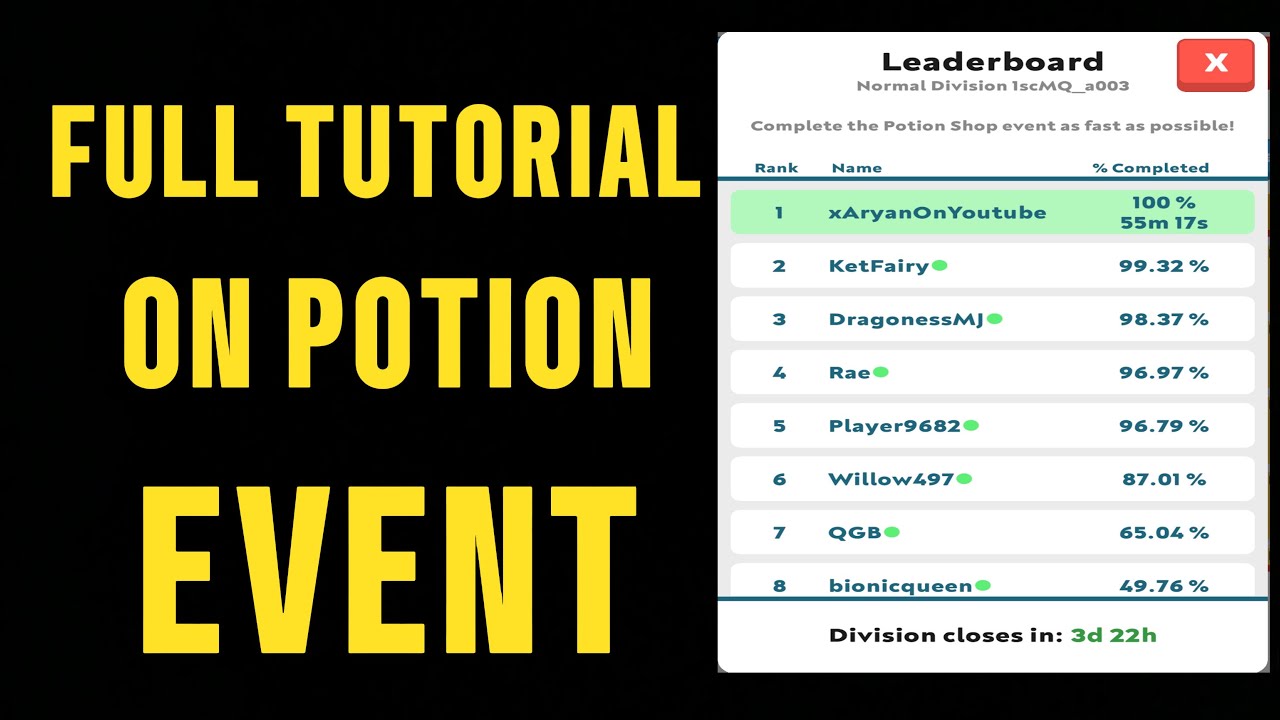 Eatventure: Step by step tutorial on the potion event
