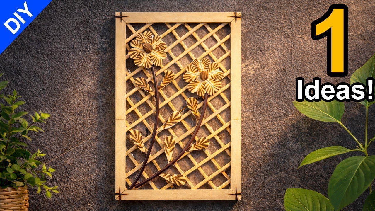 Transforming Bamboo Sticks ♻️ Into Stunning Wall Decor | Easy DIY Ideas
