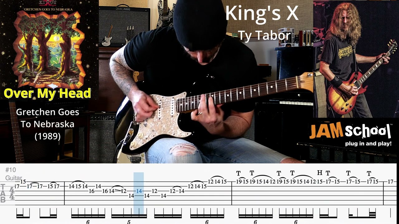 Kings X Over My Head Ty Tabor Guitar Solo with TAB