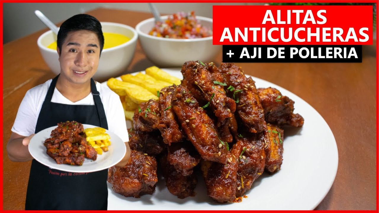 Las mejores ALITAS en SALSA ANTICUCHERA con AJÍ DE POLLERIA | Sonqu 🇵🇪😋