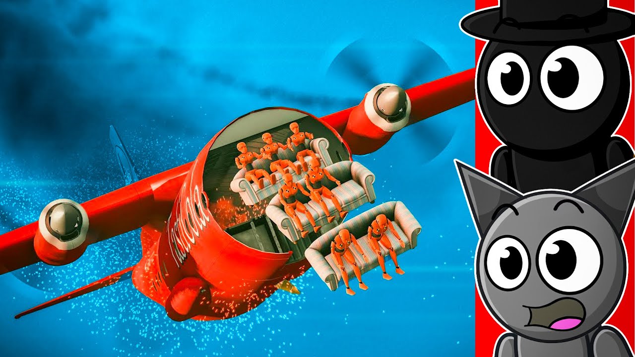 Reacting to EPIC PLANE CRASHES in BeamNG Drive!