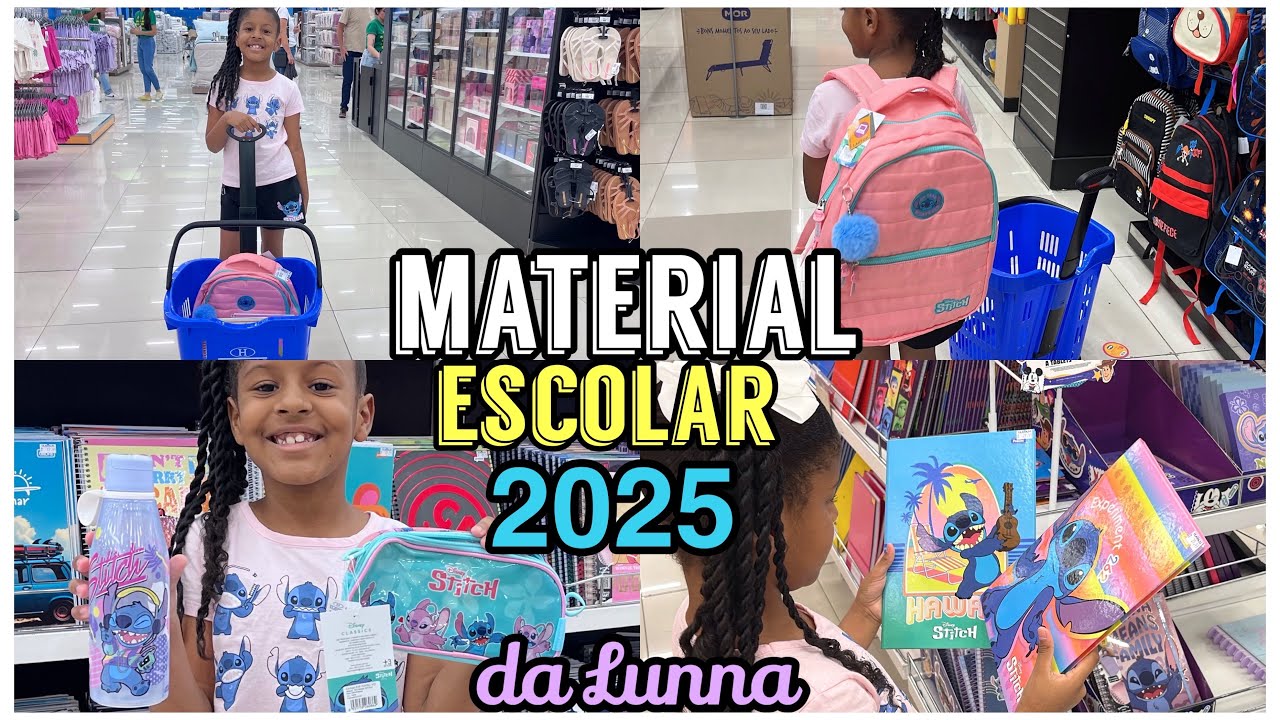 COMPRANDO O MATERIAL ESCOLAR 2025 DA LUNNA
