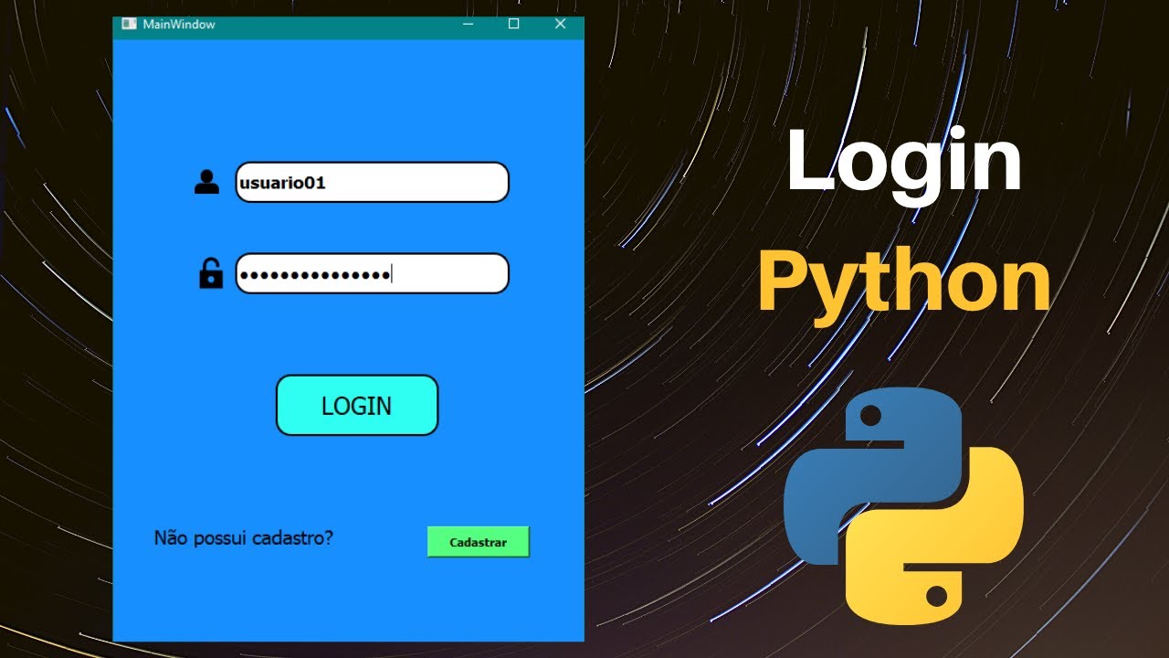 Tela de login com Python