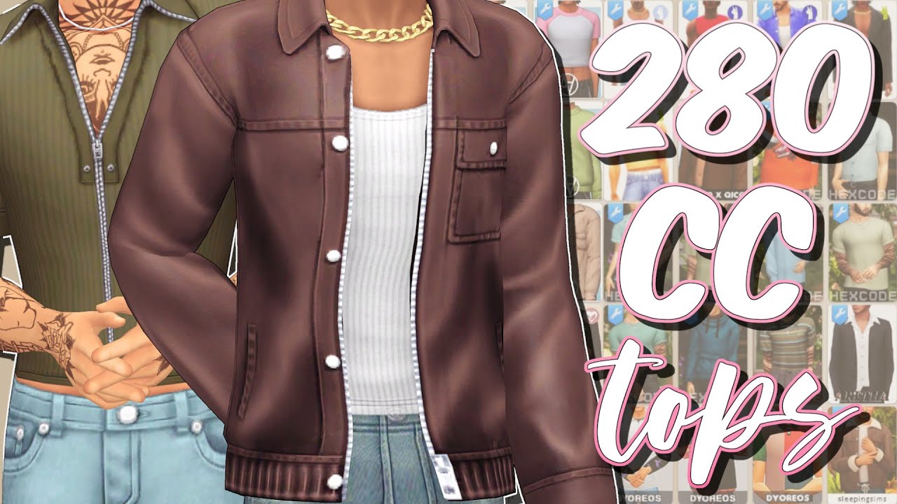 MAXIS MATCH MALE TOPS COLLECTION (Update) 🌺 | 280 CC Items + Links | the sims 4
