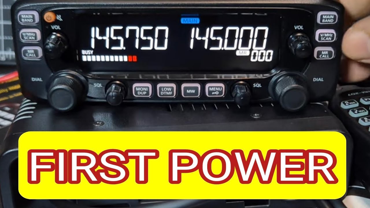 Black ICOM IC-2730 First Power Up