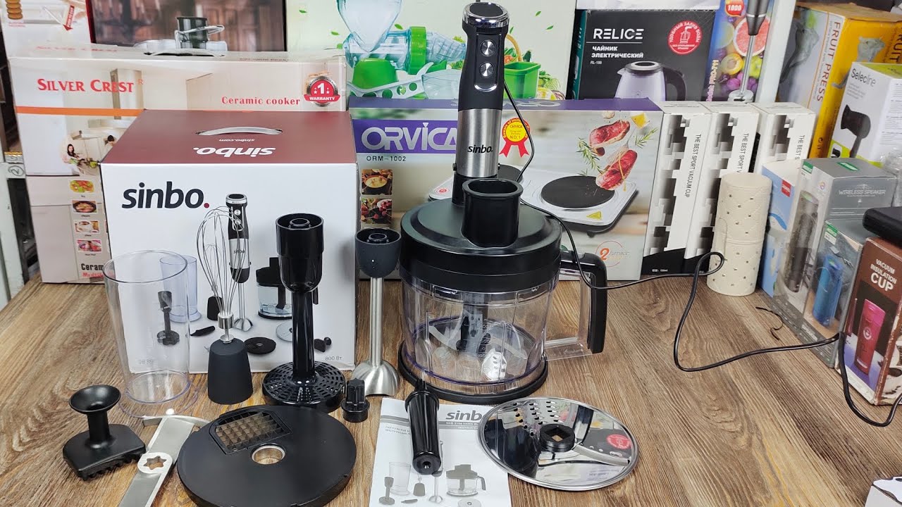 Sinbo multifunction Food chopper, with blender, whisker, dough maker, vegetable cutter, aloo masher