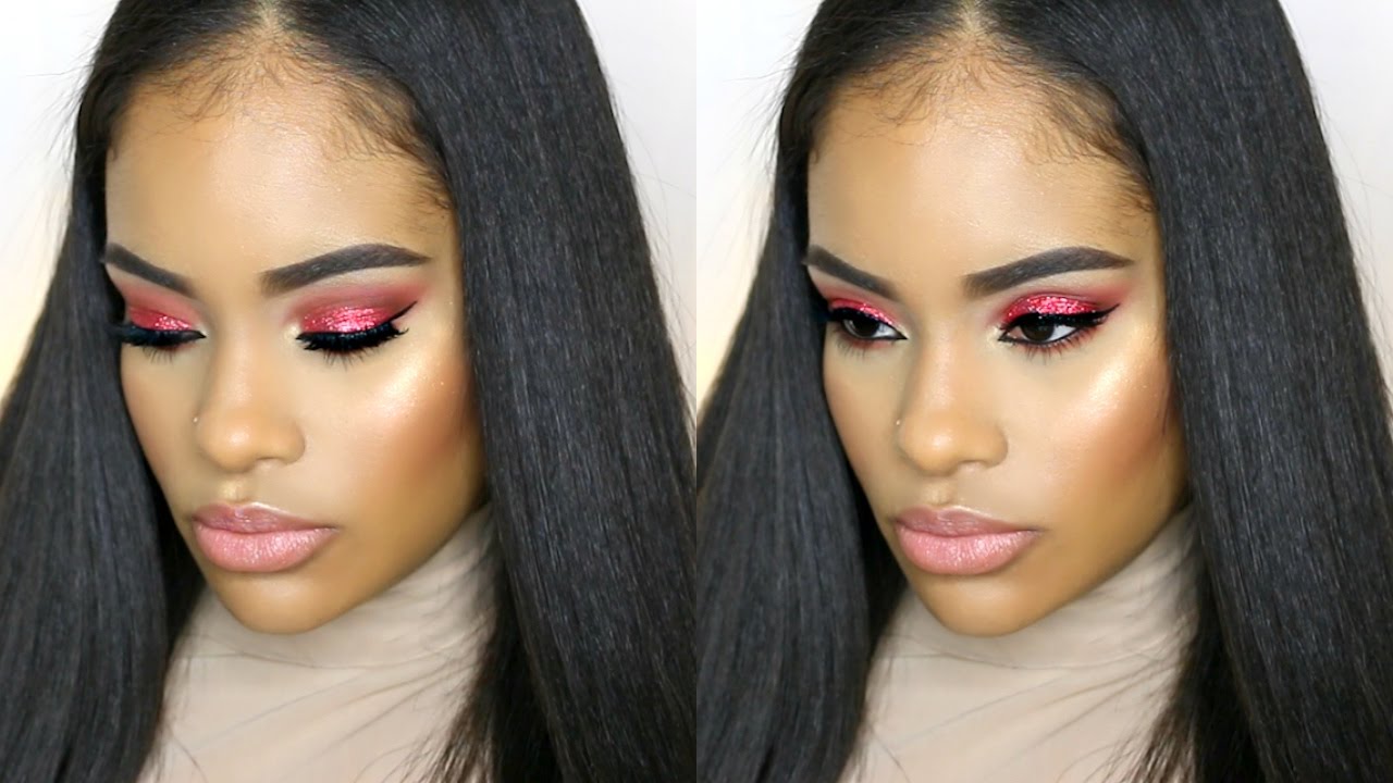 Makeup Tutorial | Red Glitter Eyeshadow