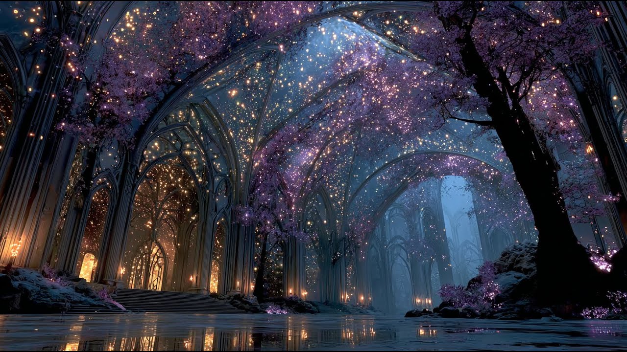 The Starlit Blossom Cathedral | Medieval Fantasy Music & Animated Ambience