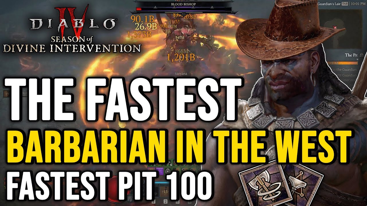 Fastest Pit 100 Barb WW/HotA Earthquakes Barbarian ⭐Pit 100⭐Diablo 4 Season 11