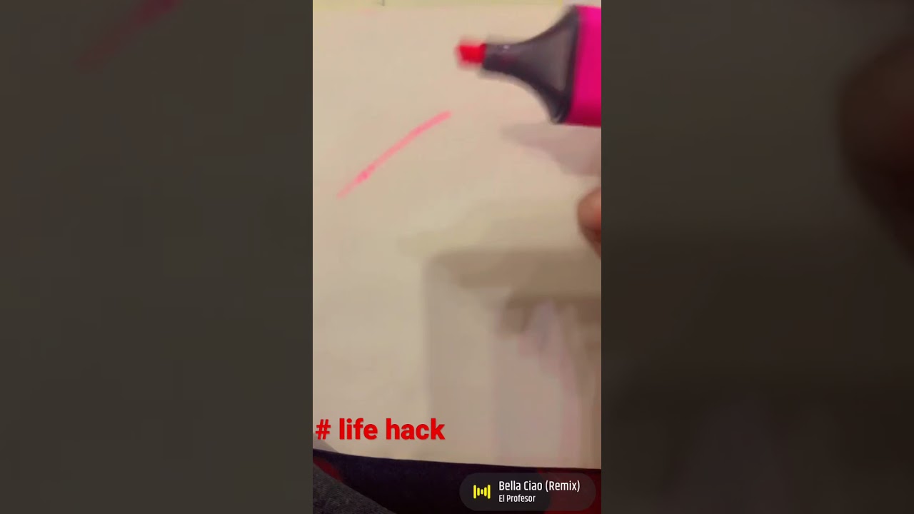 A life havk to remove highlighter from paper easily