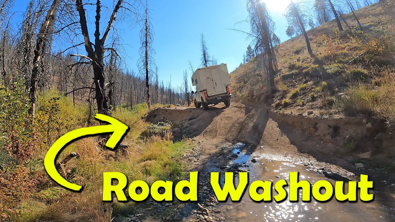 Low Fuel + Road Washouts + Hot Springs OFF ROAD with our Truck Camper – Idaho BDR | Part 6