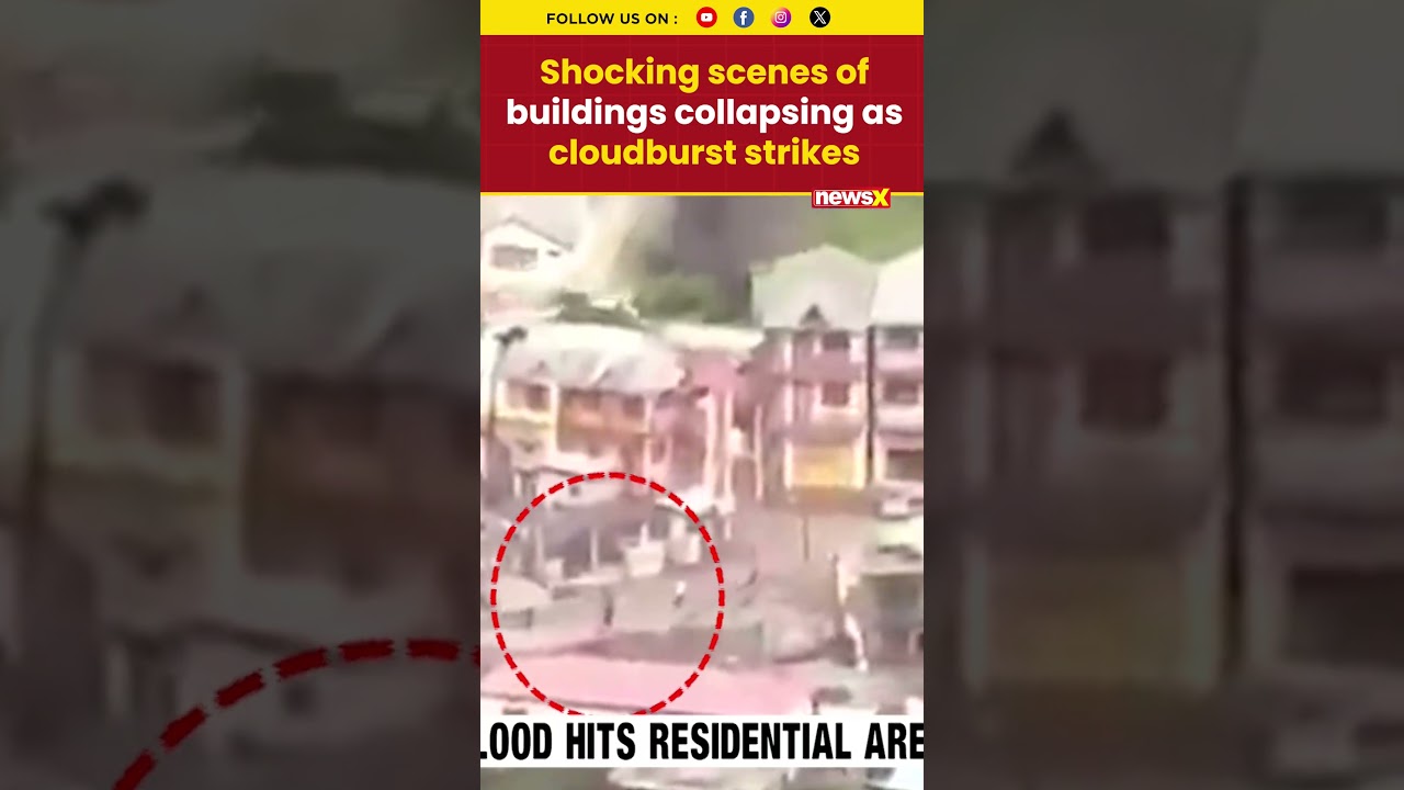 Shocking Scenes: Cloudburst Destroys Multiple Buildings #uttarakhandflashfloods #uttarakhandfloods