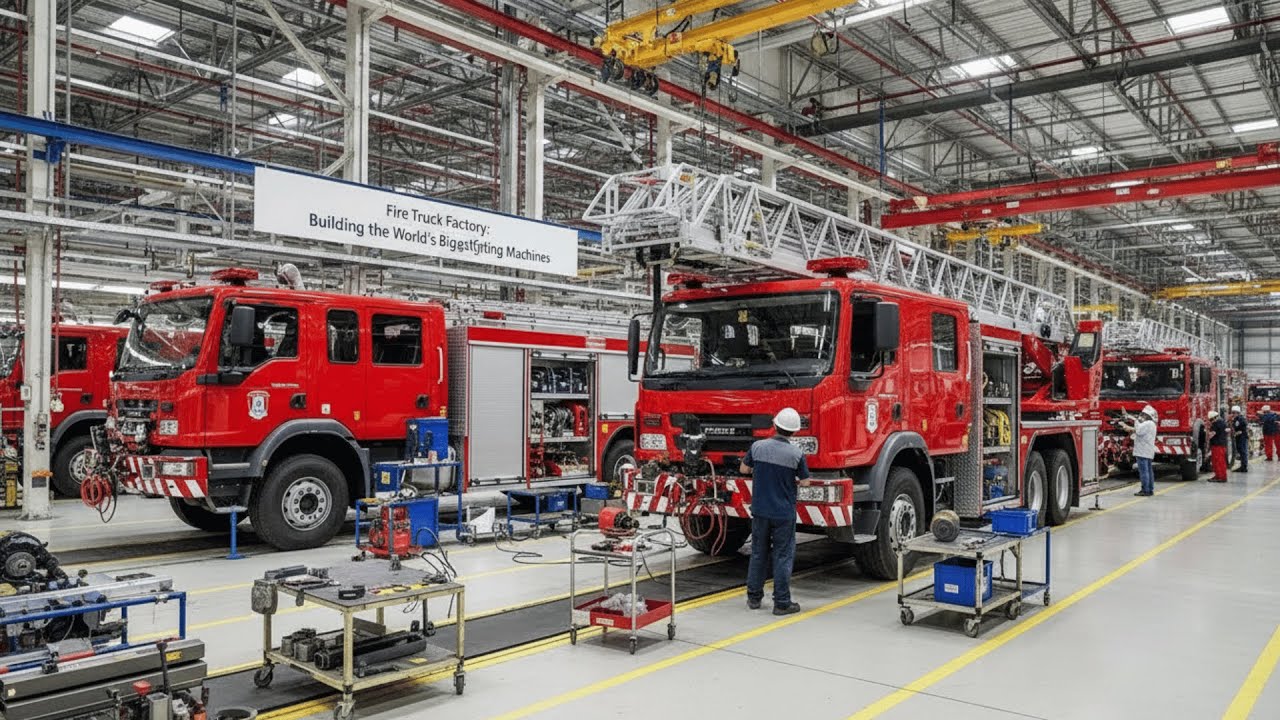 Inside the Fire Truck Factory – World's Biggest Firefighting Machines Are Made Giant (Full Process)