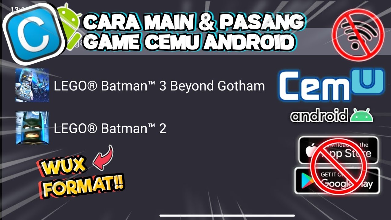 Cara Main & Menambah Game Di Cemu WiiU Emulator Android Mudah Dan Gampang !! WUX FORMAT
