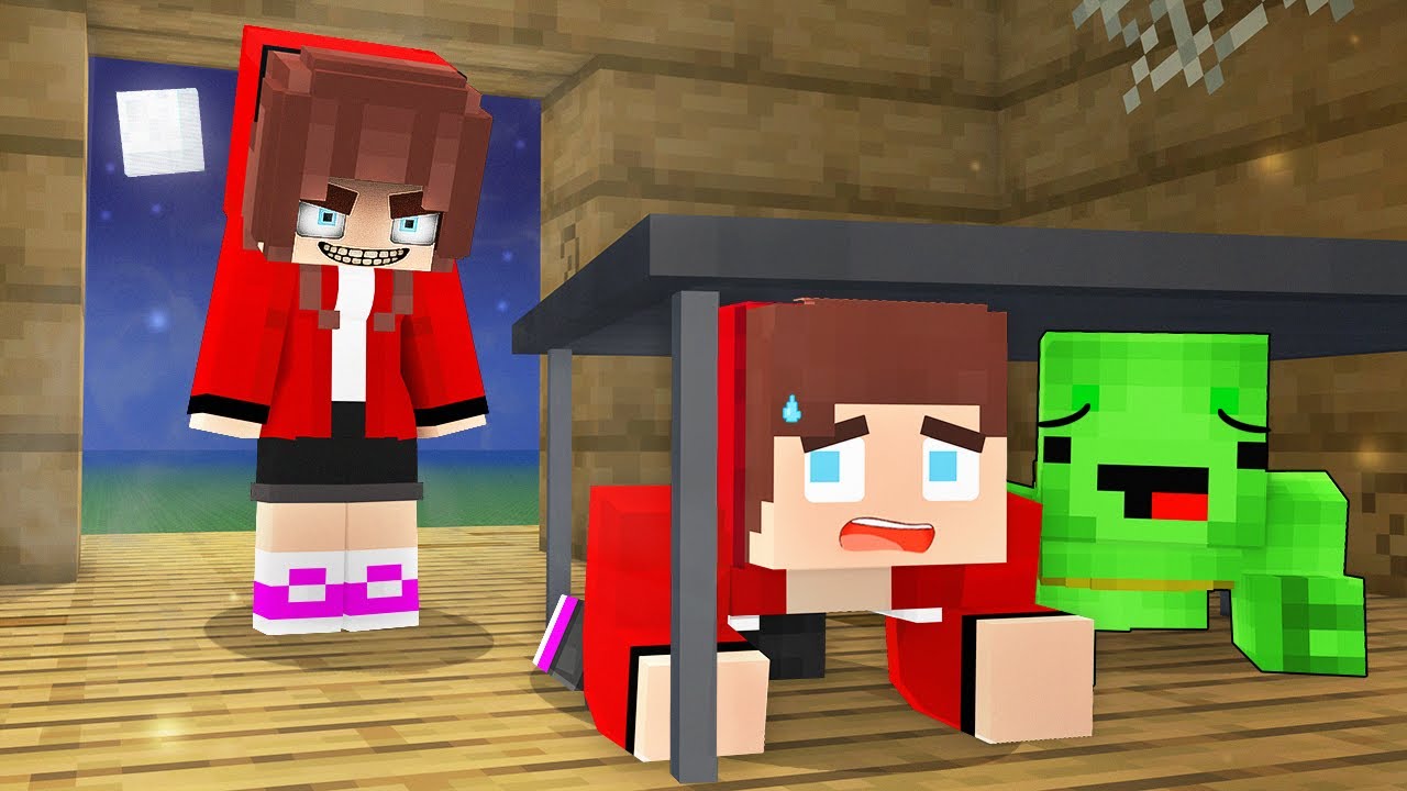 JJ and Mikey Have A CRAZY JJ`s Girl STALKER - Maizen Minecraft Animation
