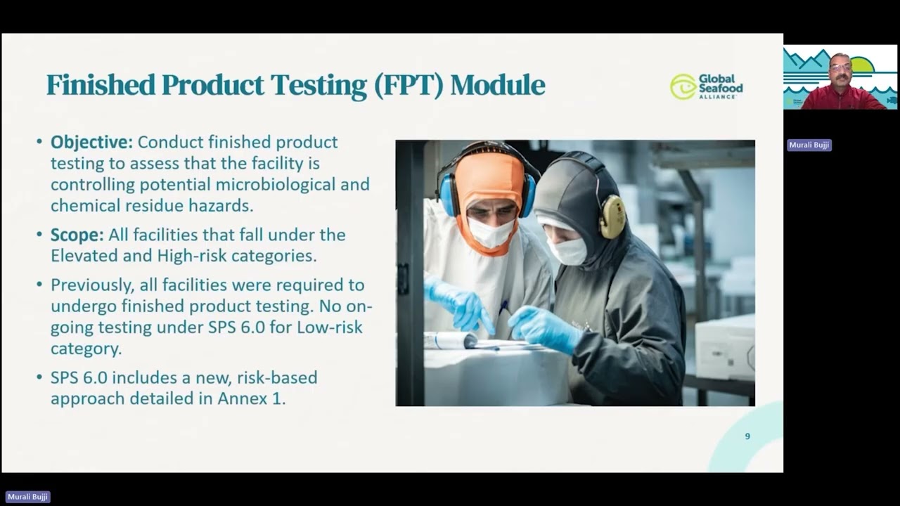 Webinar - GSA's Seafood Processing Standard (SPS) Issue 6.0