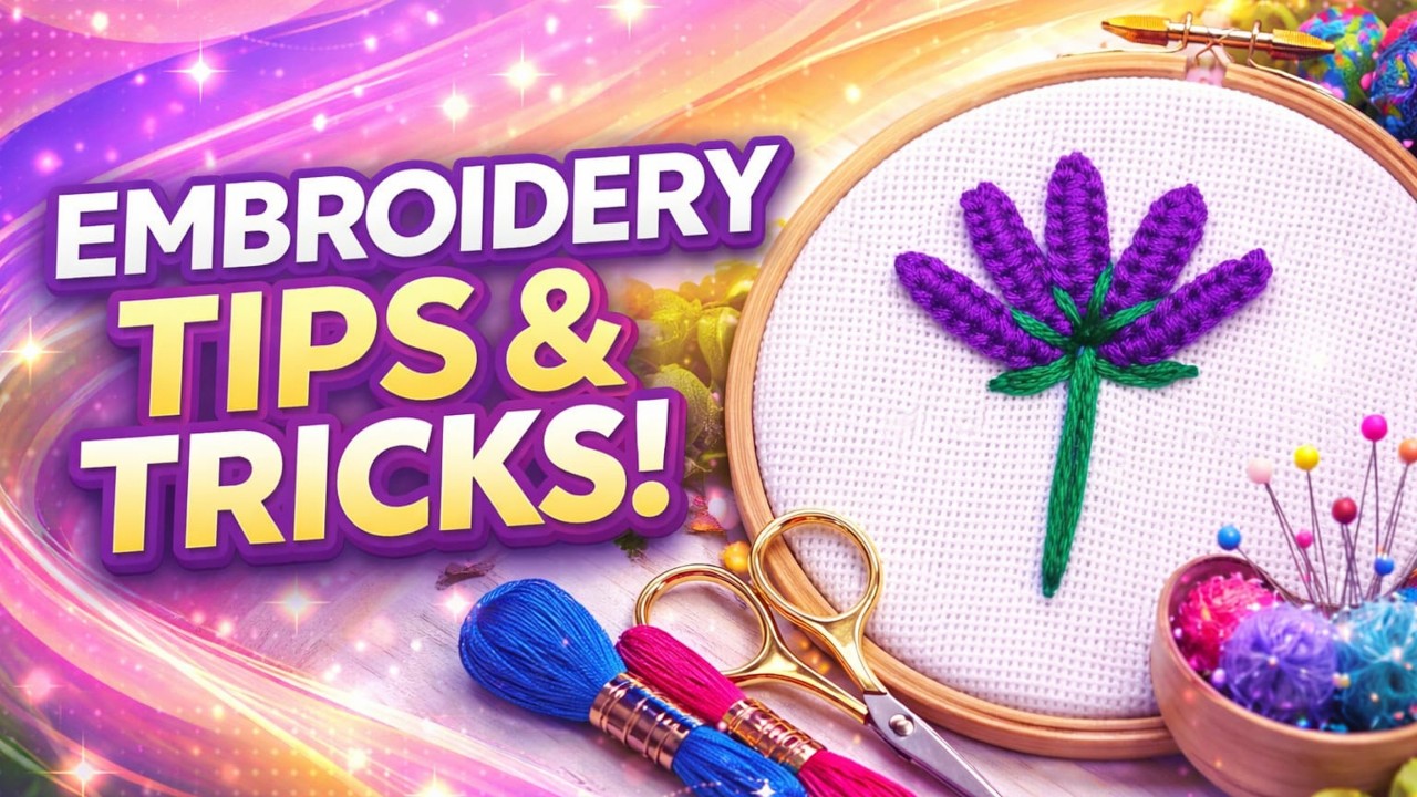Simple Embroidery Projects for Beginners | Quick & Easy Flower Design Tutorial