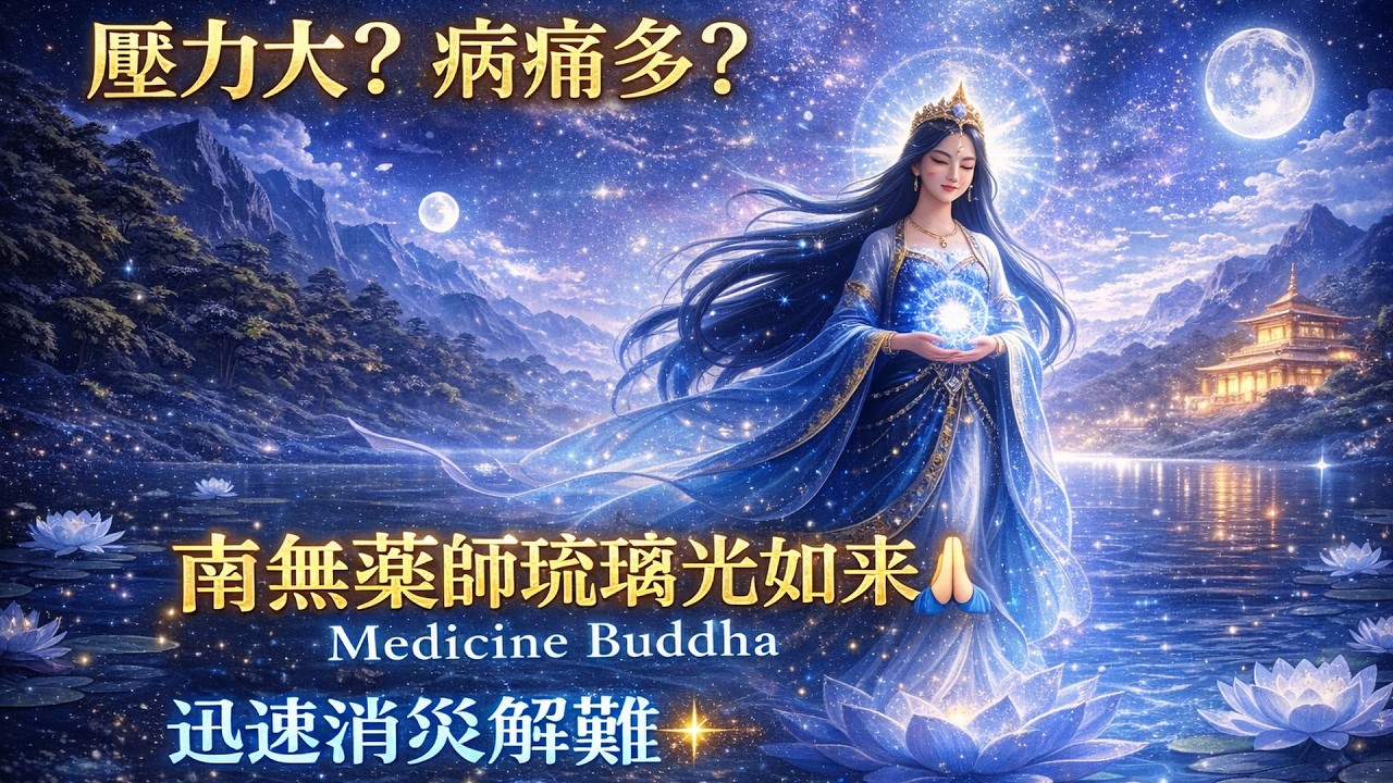 Medicine Buddha Healing Mantra | Deep Meditation, Relaxing Energy & Sleep Music (3 Hours) 藥師佛3 小時