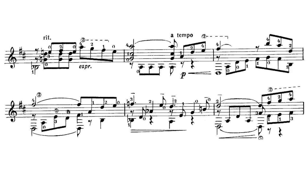 Federico Moreno Torroba - Torija for Guitar (Score video)