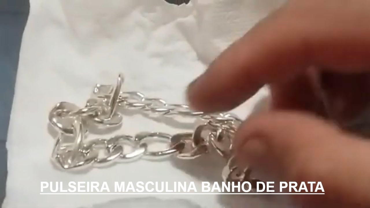 Banho prata camadas em pulseira aço inox, passo a passo.