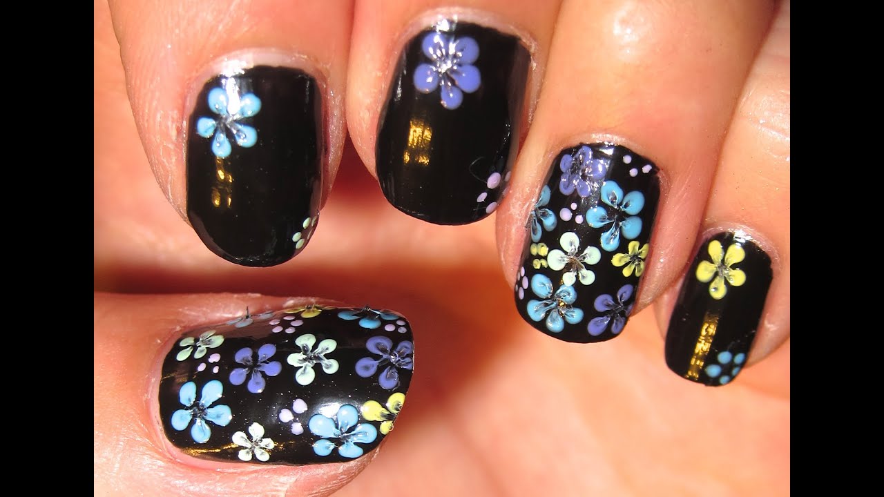 Easy Floral Nail Tutorial using a Dotting Tool