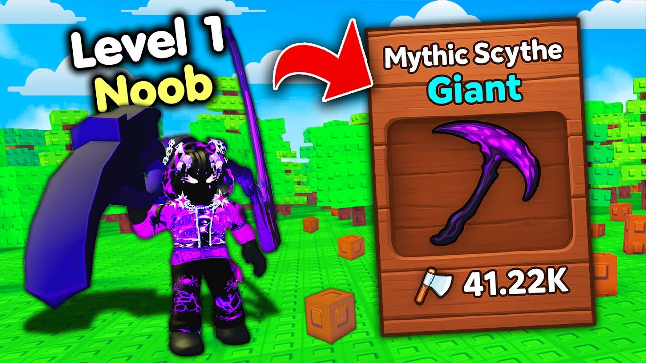 Начинаю заново как нуб с ЛУЧШИМ ОРУЖИЕМ в рубке деревьев! (Roblox)