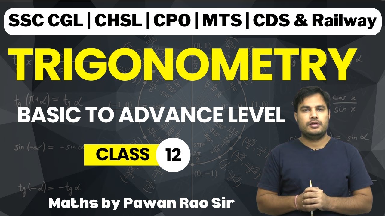 Trigonometry With Basics ( LESSON - 12) In Hindi & English  - Problems & Solutions for SSC, CDS