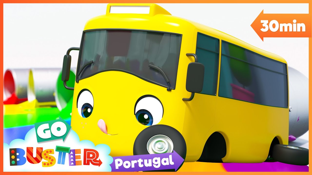 Buster Aprende as Cores! 🌈 Vai Buster Portugal 🚍 Desenhos Animados Infantis em Português!