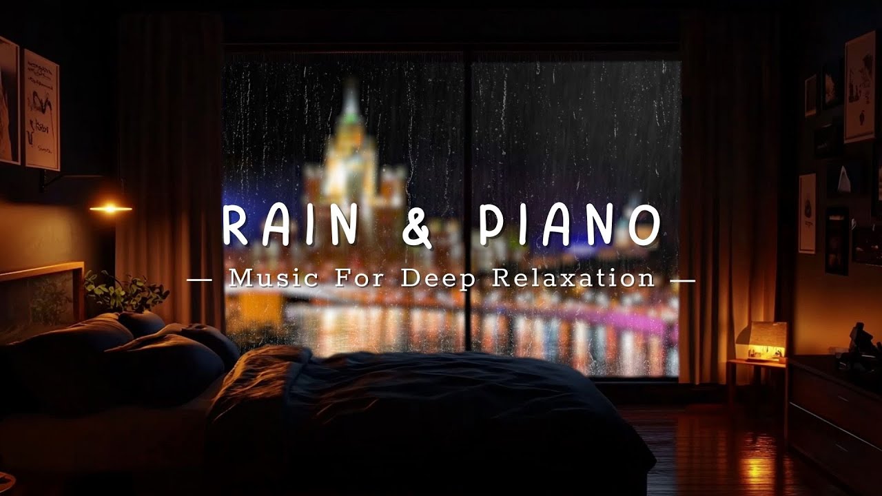 Rainy Night Sleep Aid 🌧️ | Slow Piano Healing Music to Calm Anxiety & Beat Insomnia 🎹