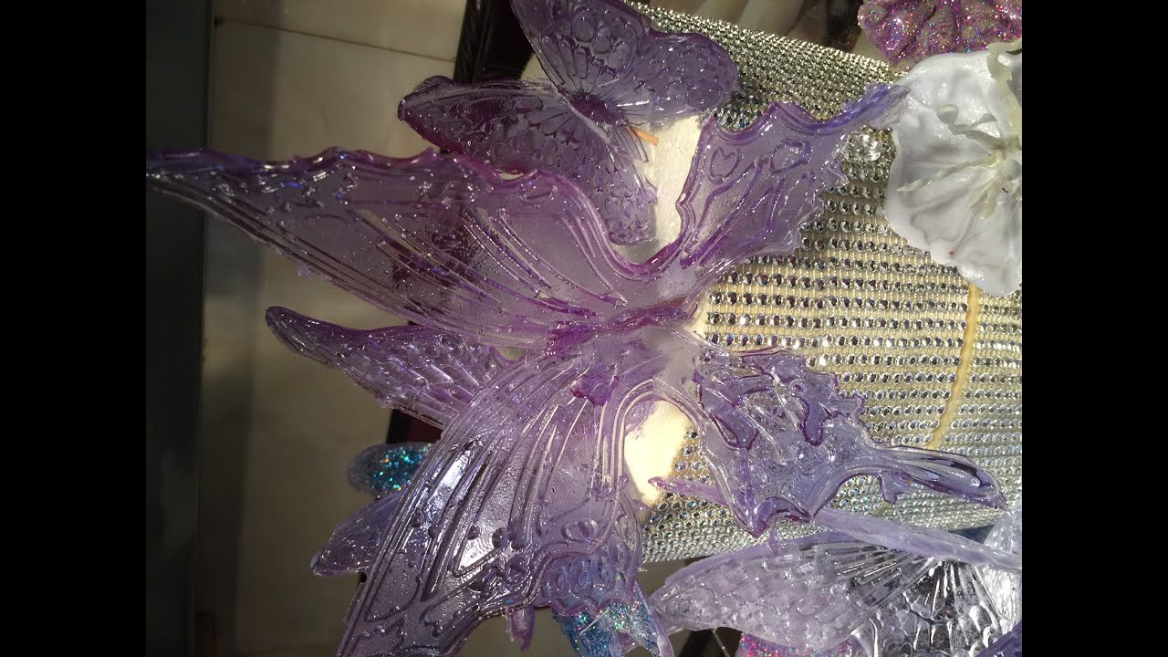 How to make an edible glass ( sugar) butterflies, idea how to decorate cakes!