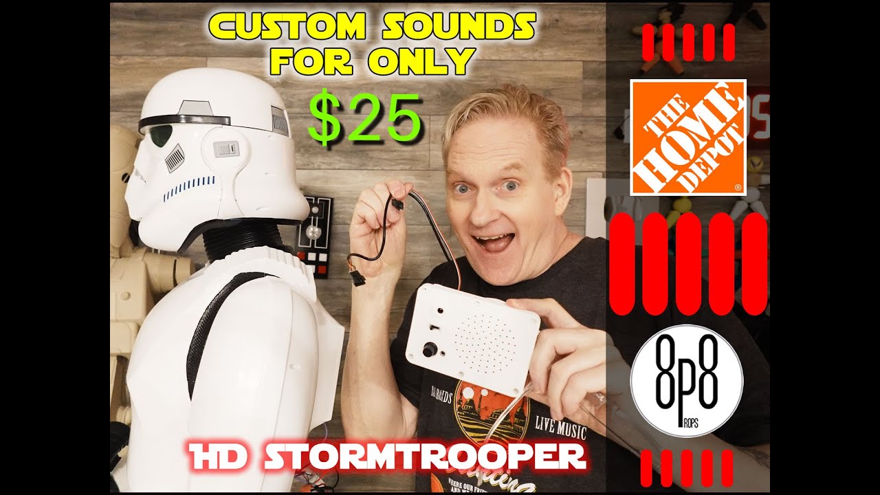 Star Wars Custom Sounds for your HD Stormtrooper! #starwars #homedepot #stormtrooper